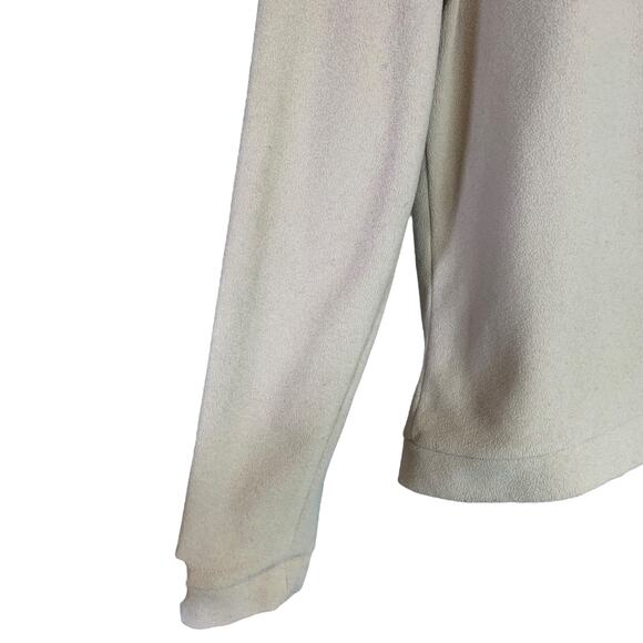 Dudley Stephens Sweater Womens Sz M Beige Park Slope Vello Fleece Turtleneck Top - Picture 8 of 10